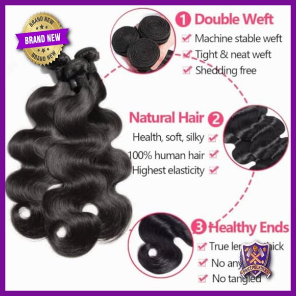 18-22 Inch Body Wave Human Hair Bundles with 4x4 Lace Closure main image 4